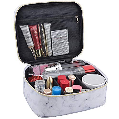 MKPCW Marble Makeup Bags Travel Cosmetic Cases Make up Organizer Toiletry Bags (Marble)