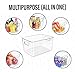 Clear Plastic Storage Bins, Pantry Organizers and Storage, Kitchen Organization and Storage Containers Bins for Organizing, Fridge, Freezer, Bathroom, Pantries, Medicine Cabinet Organizer Bin