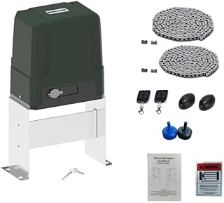 GATEXPERT Sliding Automatic Gate Operator Kit with 2 Remote Controls Slide Gates up to 1100 pounds and 40 feet Long Chain Driven Gate Motor SL500DCL