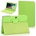 NSSTAR Folio Stand Faux Leather Case Cover Flip Protection Guard Case Cover Only for 7 Inch Android Tablet Q88 (Green)