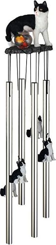 StealStreet Carillón de viento para gato, decoración de jardín, modelo coleccionable de figura de fantasía