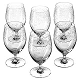 Lieferumfang & Maße: 6 Glas-Becher mit Stiel, Maße pro Glas: 15 x 8 x 8 cm (HxBxT), 166 g, 240 ml Nutzinhalt, 380 ml randvoll