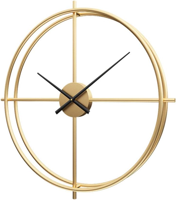 TONGS Reloj de Pared Creativo de América España,Relojes Nórdicos Minimalista Sala de Estar de Moda Y Relojes,Reloj Moderno Personalidad Artística Minimalista Decoración Hogareña/dorado / 40