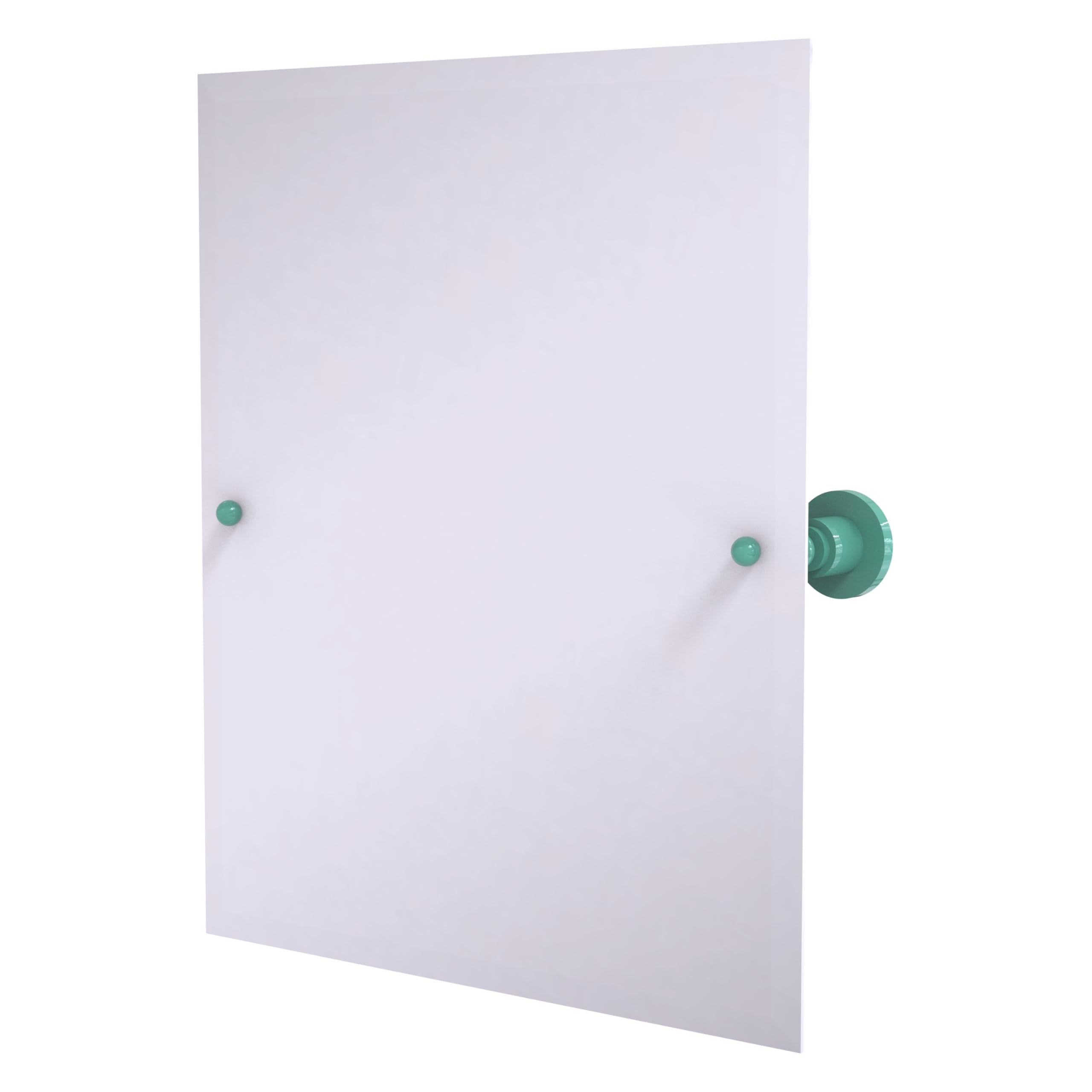 Allied Brass AP-92-SFG Frameless Rectangular Tilt Mirror with Beveled Edge, Sea Foam Green