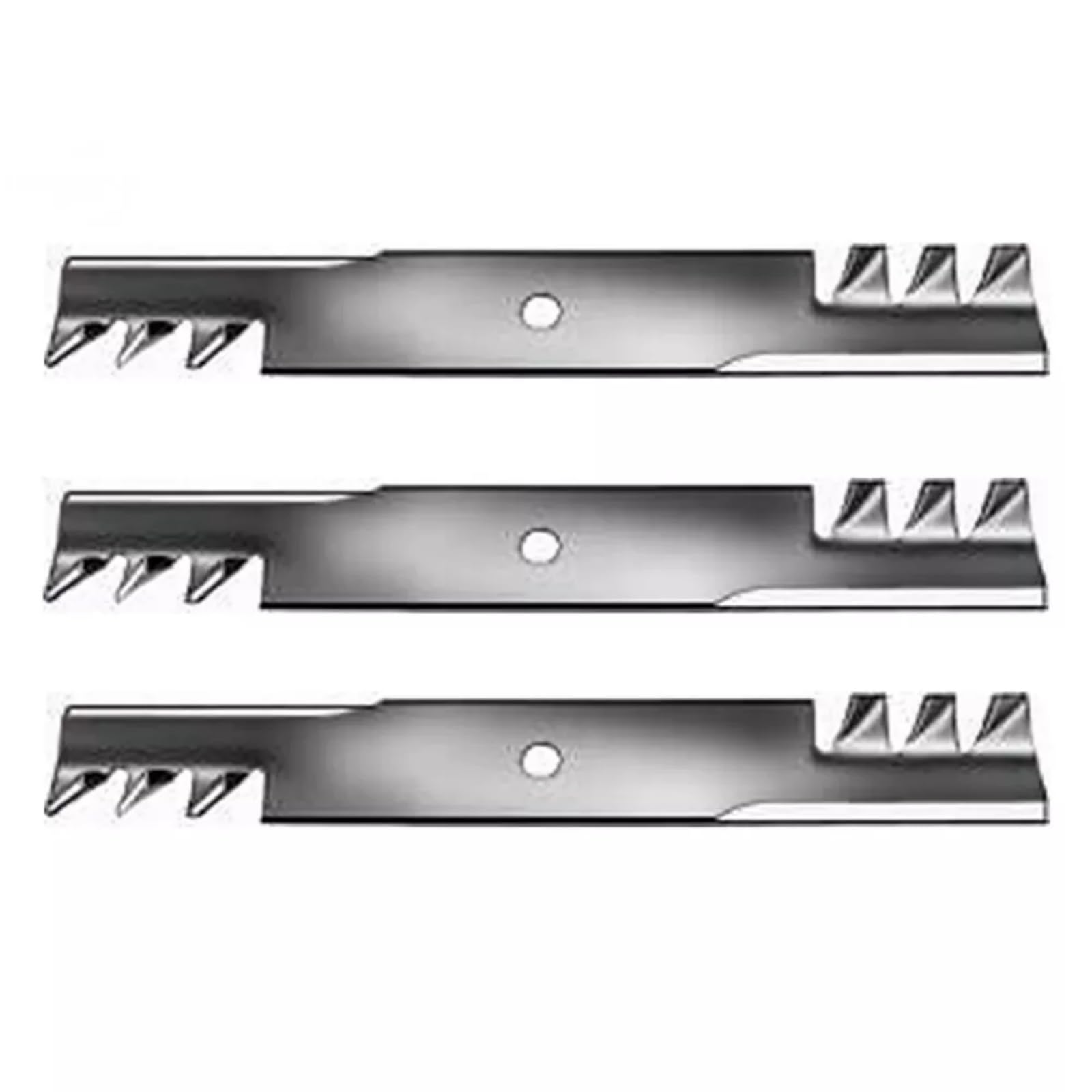 Damyprd 3 Pack Heavy Duty Toothed Mulching Blades 48-Inch - Compatible With Toro 117-7277-03, 107-3192-03, Zx4800 Replacement Lawn Mower Blades For Zero-Turn Mowers