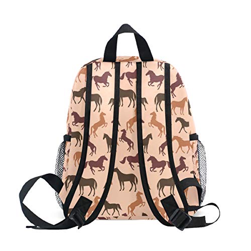 Orezi Cute Kids Backpack, Horse Seamless Pattern Toddler Schoolbag Preschool Bag Travel Bacpack For Little Boy Girl #TOP5