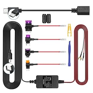 Dash Cam Hardwire Kit, Universal Hard Wire Kit for Dash Camera with Mini/Micro Port, 13ft Car Camera Charge Power Cord…