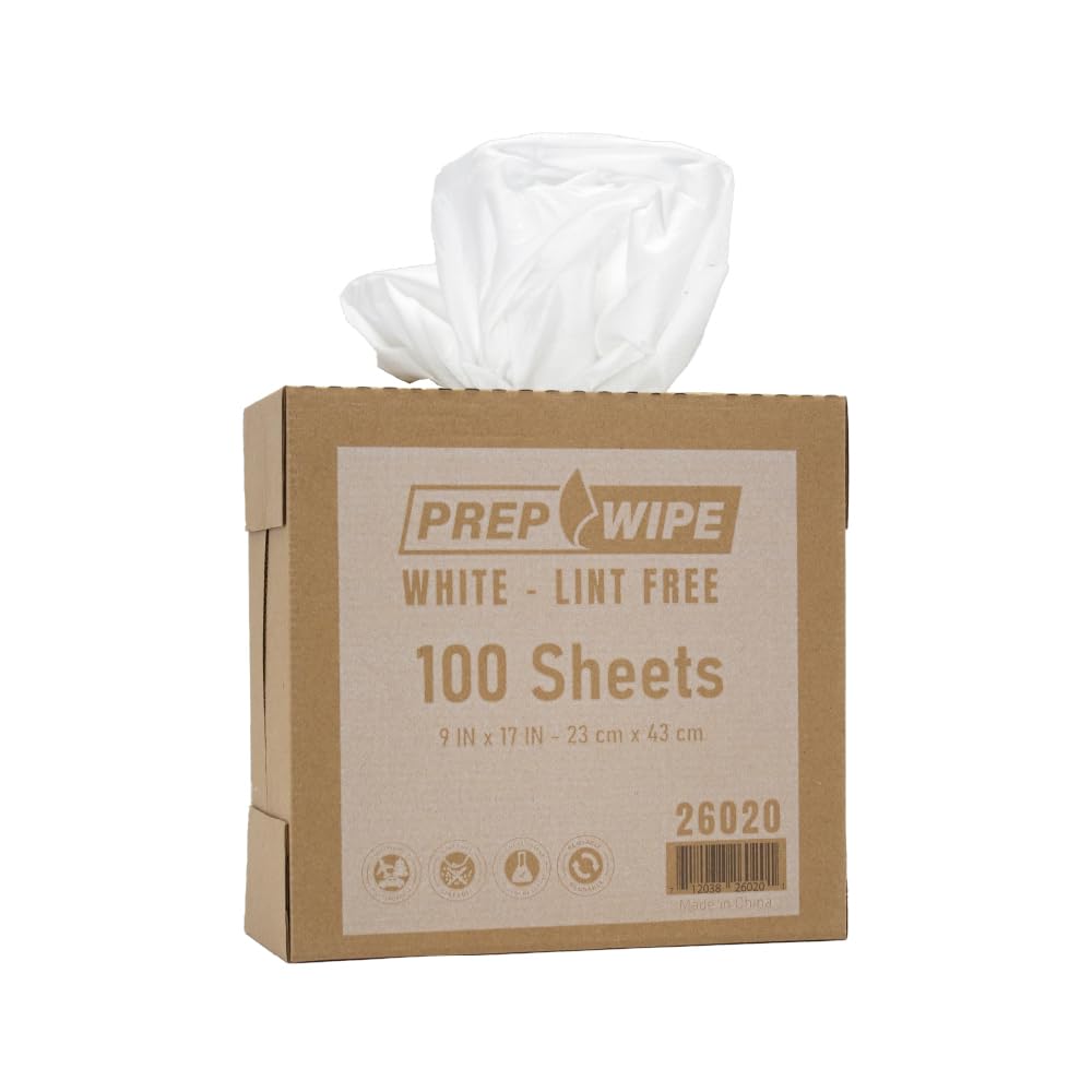 PrepWipe Heavy Duty Cleaning Towels, Lint Free Cleaning Towels, Industrial Paper Towels, Disposable Towels Pack of 100 Sheets 9
