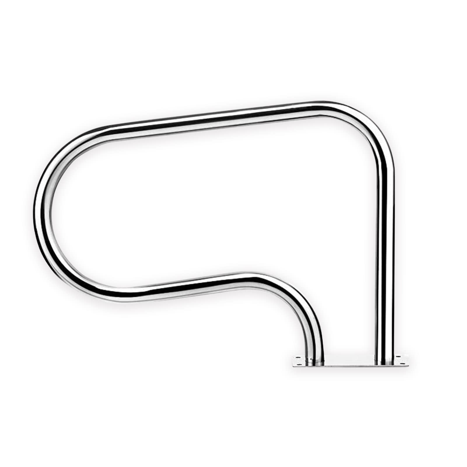 MSHGSKU Swimming Pool Handrail Deck Mounted Step Rail Cross Brace 4 Bend Stair Handle for Inground Pools
