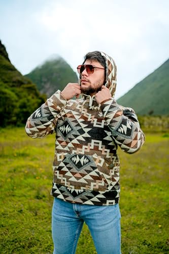 Image of Handmade Alpaca Sweater for Men or Women, Vibrant Colors, Soft and Hypoallergenic, Crafted by Otavalenos Artisans in Ecuador.