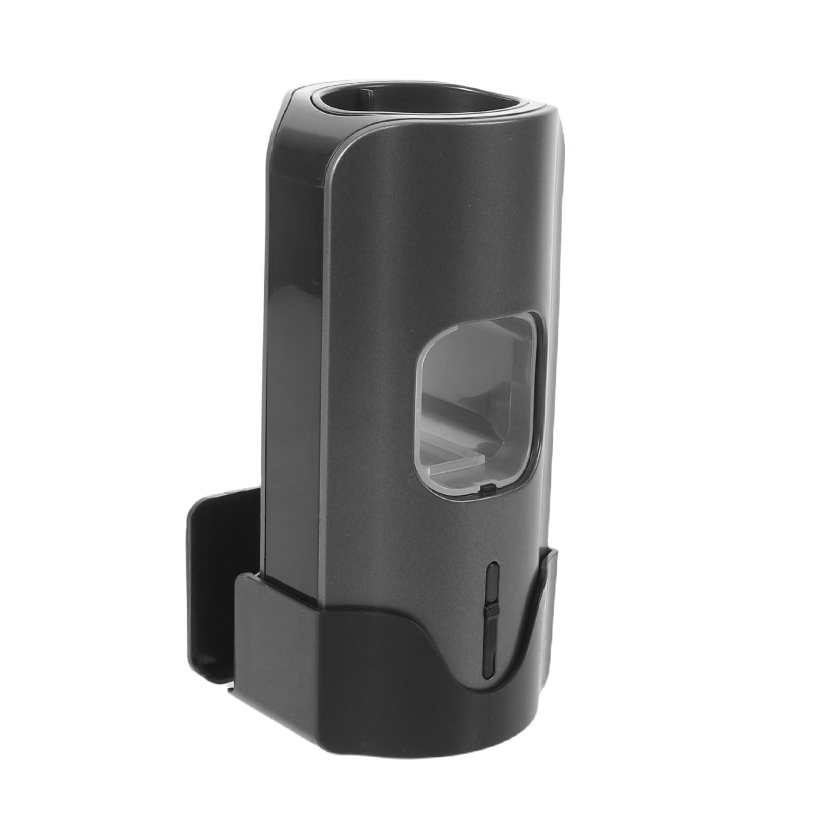Dispenser Dentifricio Automatico senza Foratura con Portaspazzolino Nero in Plastica, Regolazione a 3 Livelli e Doppio Alloggiamento per Spazzolini, per Casa e Hotel