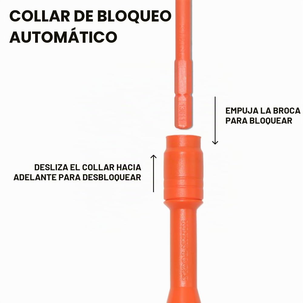 Klein Tools 32306INS - Destornillador multibroca aislado 6 en 1, destornillador multibroca con cuello de bloqueo automático, clasificación de 1000 V, almacenamiento de brocas en el mango
