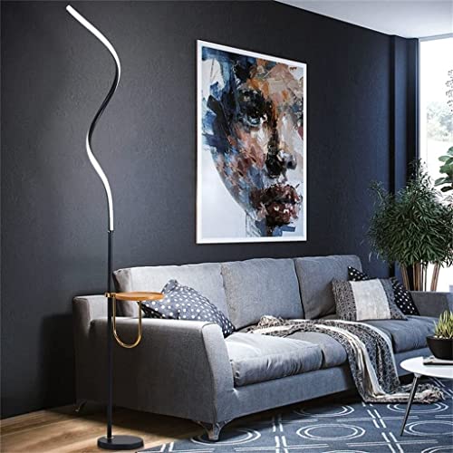 Luz de lectura de pie estilo nórdico con iluminación cálida y diseño elegante 2