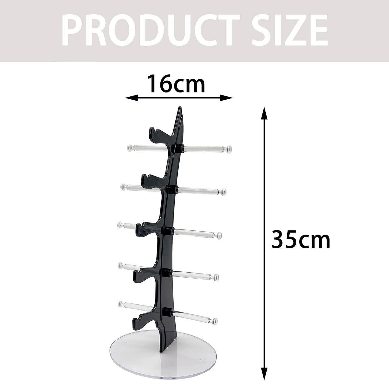 Supporto per occhiali Portaocchiali Espositore Da Sole Per Occhiali a 5 Strati Sole Sunglasses Display per la Conservazione e la Presentazione, per casa, ufficio, scrivania, idea regalo