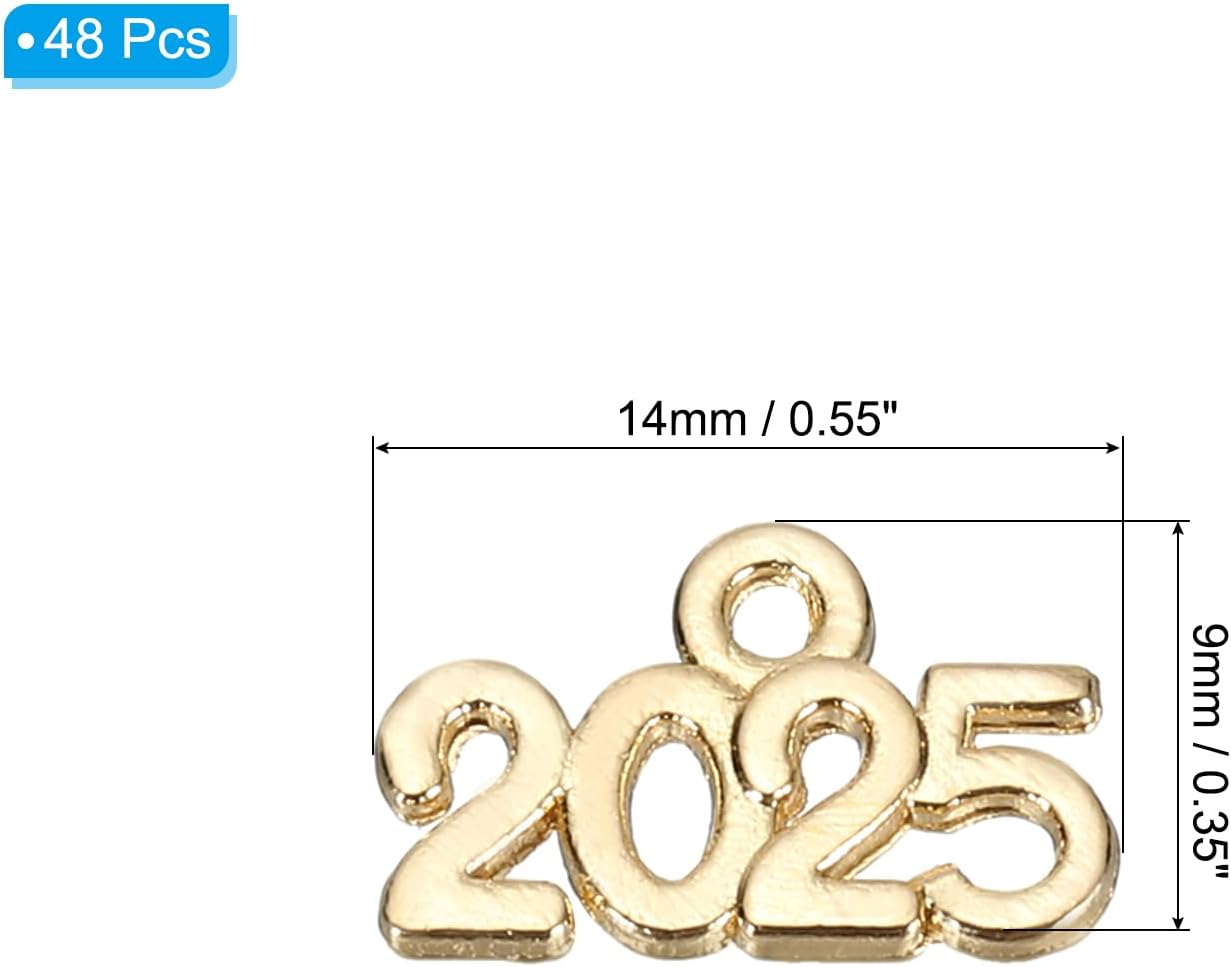 PATIKIL Graduation Tassel Charm, Alloy Year Mini Letter Charm for Graduation Tassel Graduation Cap Necklace Pendant Key Making - Image 2