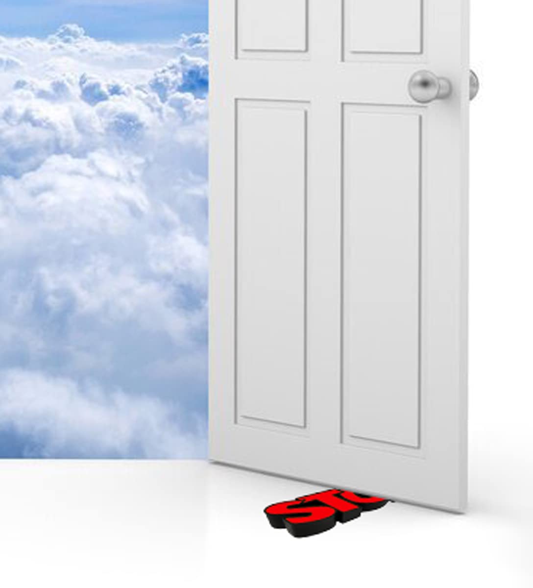 STOP Wedge Door Stop Door Window Security Windproof Protection Fingers Window Stopper, Non-slip - Home, Office, Children's Room (RED) - Image 2