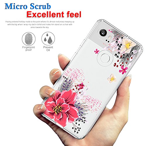 Topnow Google Pixel 2 Xl Case, [Anti-Scratch Pc + Shockproof Anti-Drop Soft Tpu] Advanced Printing Pattern Phone Cases Glossy Drawing Design Cover For Google Pixel 2 Xl(Flower Wandering) #TOP6