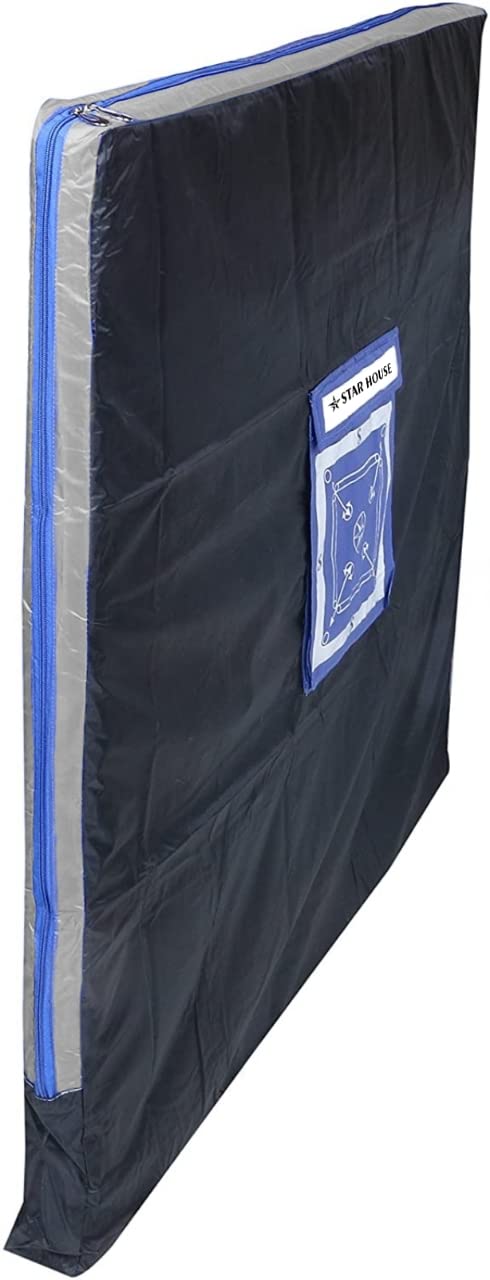 Star House Carrom Cover Bag with Extra Pocket for Coin,Striker & Power Black 32x32 1