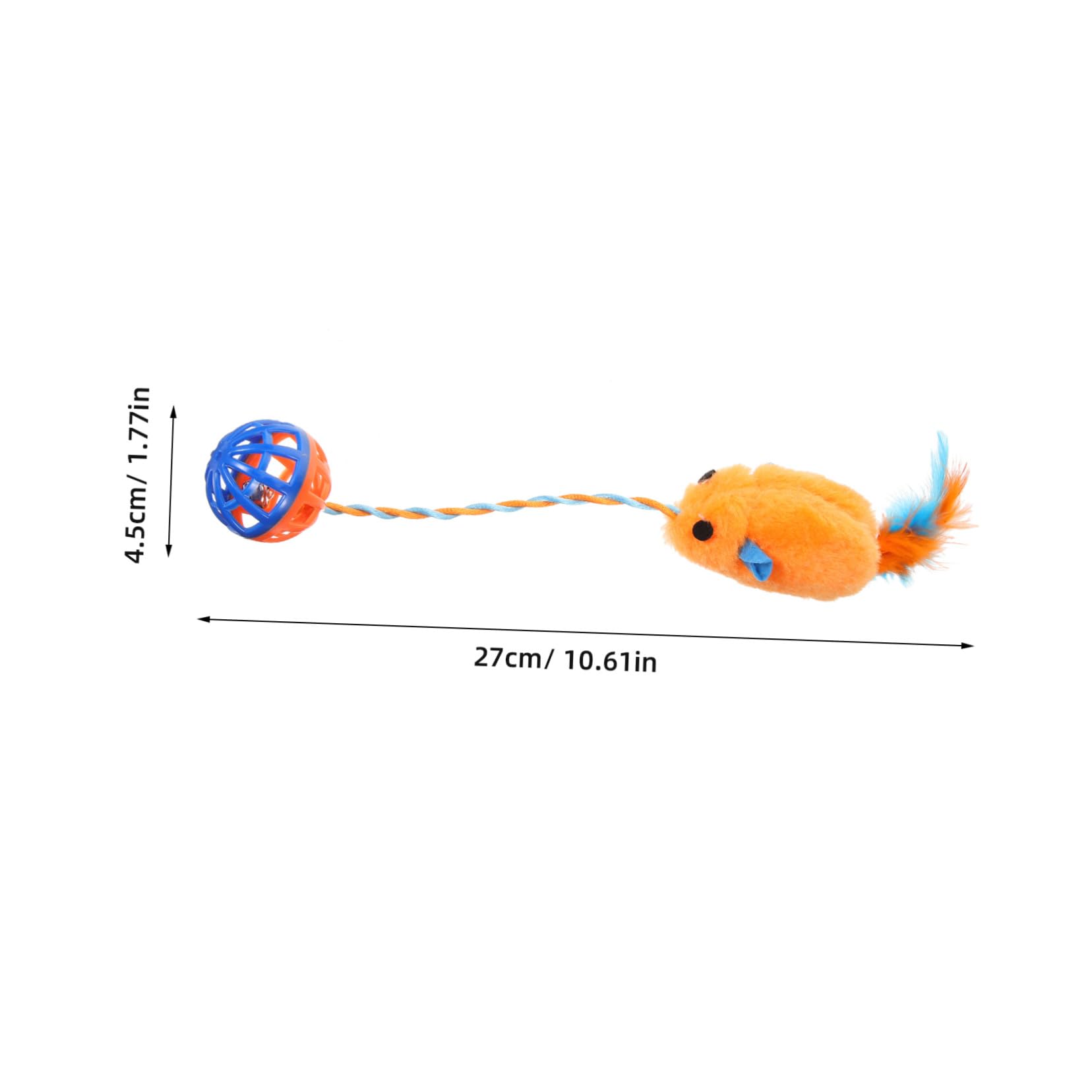 POPETPOP Jouet en Plastique et Peluche avec Clochette Interactif Soulage L'ennui et Divertit pour Chat Les Chatons en Intérieur