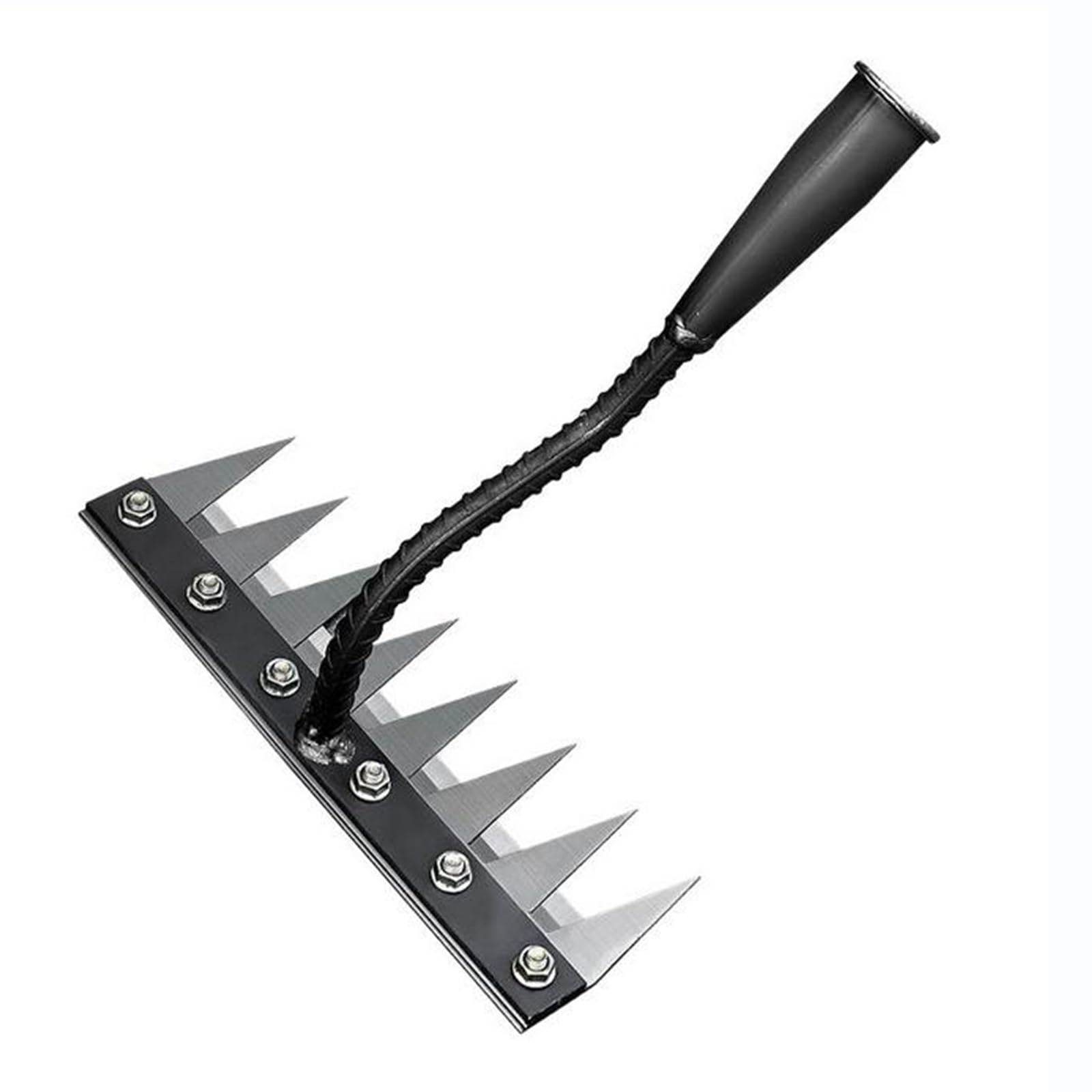 Rastrillo de Deshierbe Extractor de Malas Hierbas con 8 Dientes Herramienta de Deshierbe Manual para Aflojar Suelo, Plantar y Deshierbe