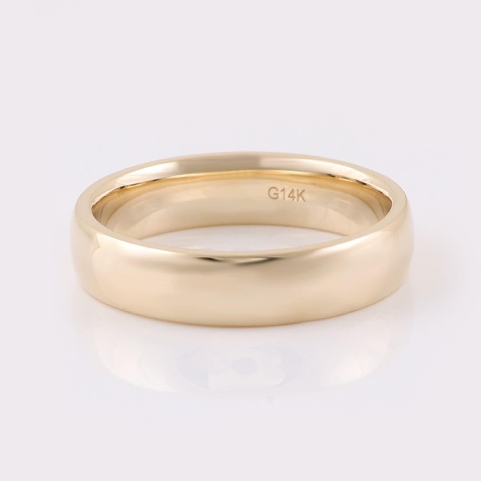 Anillo Personalizable Hombre Alianza Mujer Amarillo Oro 9 Quilates Redondo Simple Talla Hermana para Lesbiana Descuento De Diplomas Joyería