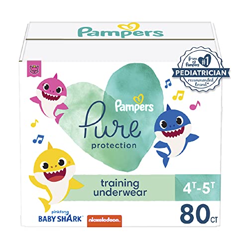 Pampers Pure Protection Training Underwear - Baby Shark - Size 4T-5T - 80ct