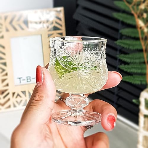 Image of WRINGO Shot Glass for Espressos, Spirits & Liquors,Whiskey, Vodka Shot, Tequila Shot, Wine Tasting, Cocktail Pour, Bar Accessory & Home Decor Parties Glasses Set of 6 (WR-07)