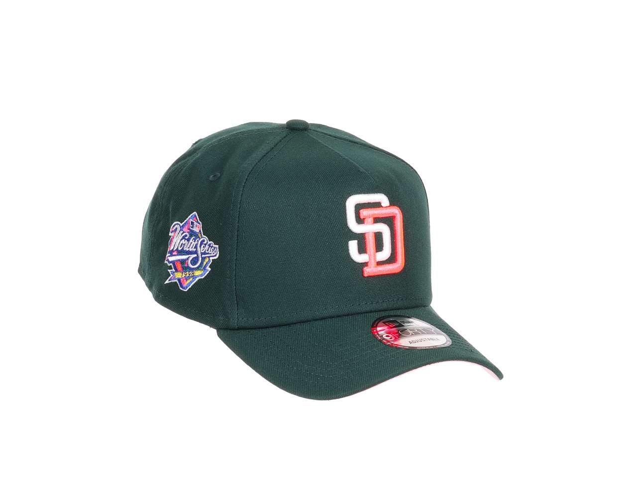 New Era San Diego Padres MLB World Series 1998 Sidepatch Dark Green 9Forty A-Frame Adjustable Cap โ image 1
