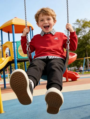 Image of KIDLAGA Toddler Boy Clothes Long Sleeve Sweatshirt Tops and Pants Boys 2-Piece Kids Winter Outfits