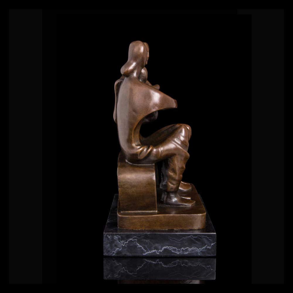 Amazon.co.jp: 彫刻ブロンズ家族の愛の像彫刻金属アートワーク置物家の