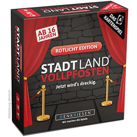 DENKRIESEN - Stadt Land VOLLPFOSTEN - Das Kartenspiel - Rotlicht Edition | Partyspiel | Wichtelgeschenk | Stadt Land Fluss | AB 16 Cover