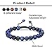 FUNRUN JEWELRY 6PCS Bead Bracelets set for Men Women Natural Stone Mala Bracelet Adjustable