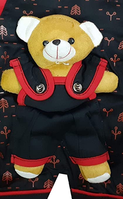 Image of Unisex Baby Boy's & Baby Girl's Teddy Bear Dungaree Set with T-Shirt For 0-6 & 6-12 Months Baby || Baby Boy Dresses || Clothes for New Born Baby