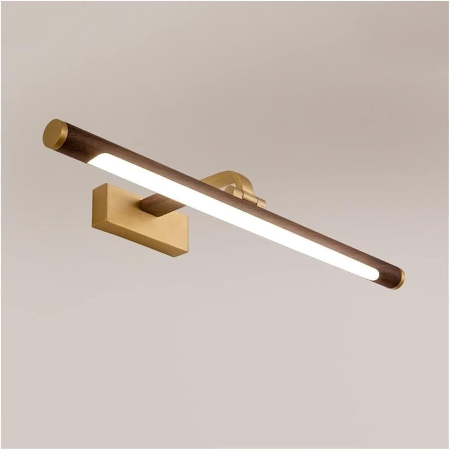 Lampada da Specchio Bagno Vintage Moderna Lampada Frontale a Specchio lineare in Rame con LED, Lampada da Specchio for Bagno, Regolabile, Vintage, for Il Trucco, armadietto con Specchio(44CM)