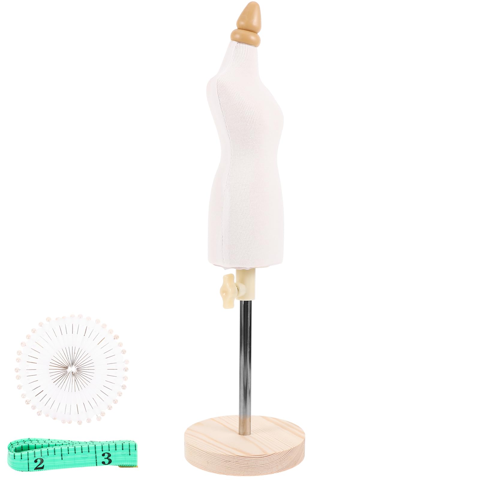 SEWACC Maniquí De Diseño De Ropa Miniatura 1/4 para Muñecas Soporte De Costura para Exhibir Vestidos Busto Femenino De PU Y Algodón Accesorio Creativo para Manualidades