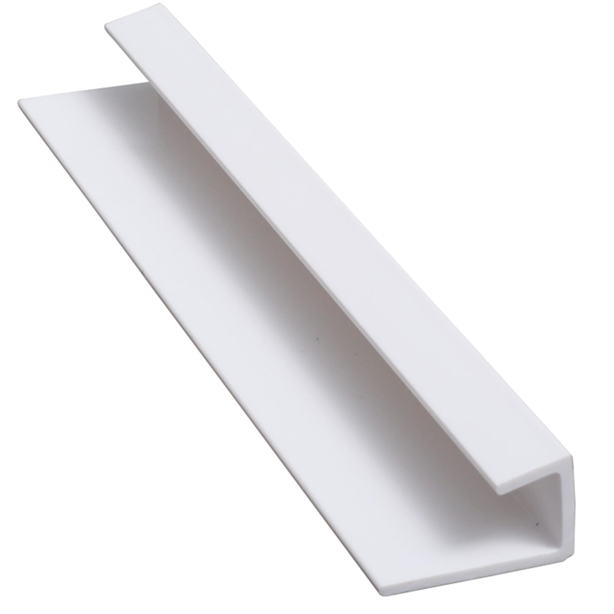 Built Right Shower Splash Panel Trims, Bathroom Cladding Trim, End Cap, Internal, External, H & L Trim, 2400mm, 10mm (White, End Cap Trim)