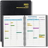 Terminplaner Kalender 2023 Buchkalender A5, STANBLUE Jahresplaner & Wochenplaner 2023, Softcover Notizbuch Kalender, Agenda 2023, Terminkalender Planer 2023 (auf Deutsch)