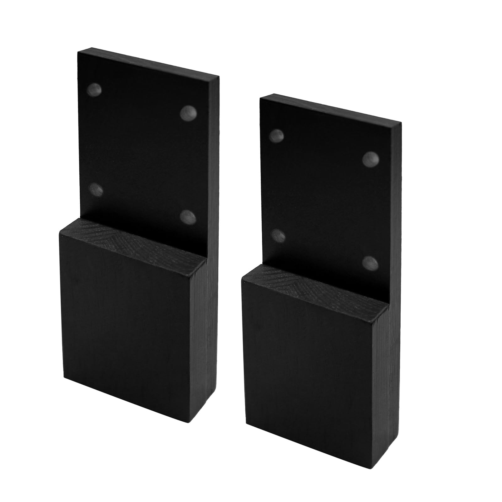 QUDFGTKY 2 PCS Bed Support Legs, Wood Bed Legs Replacement Bed Frame Support Reinforcement Kit for Wooden Beds Slats Table Cabinet Sofa Black (4in)