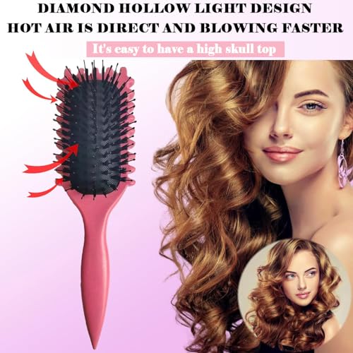 Curl Defining Brush New Curl Brush Premium Boar Bristle Curly Hair Brush for Perfectly Shaped and Defined Curls Detangling and Styling Hairbrush (Green) - Image 5