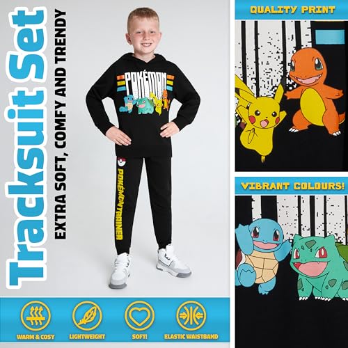 Pokemon Boys Tracksuit - 2 Piece Hoodie and Tracksuit Bottoms Set for Kids and Teenagers 5-14 Years - Gifts for Boys3