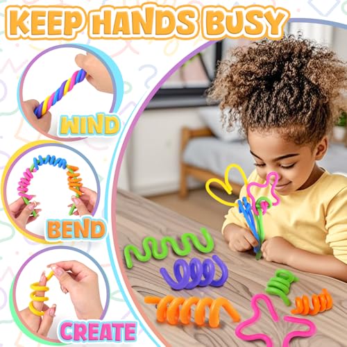 Fidget Toys Sensory Sticks for Kids: 12 Pack Sensory Toys for Kids with Autism Calming - Quiet Fidgets for Classroom Must Have - Creative Students Prizes Fun Party Favors Gifts - Image 3