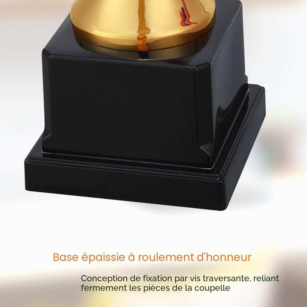 Coupe Trophée d'or Hauteur 29cm, Trophée de Sport Trophée Personnalisé, Trophée Football, Médailles, Trophée événement pour Événements, Célébrations d'entreprise, Rencontres Sportives