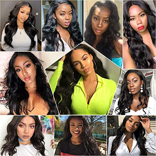 13X6 Lace Front Wigs Human Hair 180 Density Body Wave Hd Lace Frontal Wig Pre Plucked Brazilian Human Hair Wigs For Black Women Natural Hairline Glueless Human Hair Wigs With Baby Hair 20Inch #TOP5