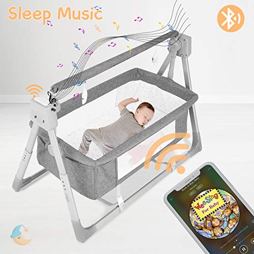 image for Mingyall Electric Cradles Baby Bassinet,Baby Bassinet with Remote Cont