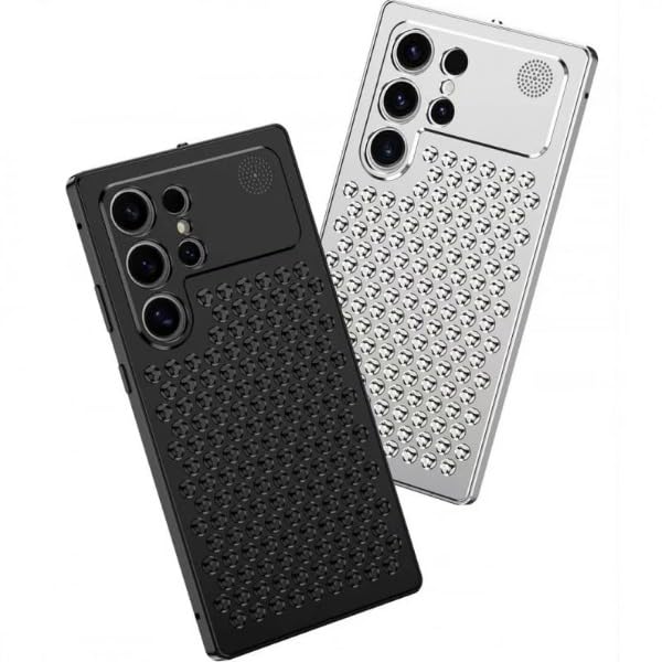 Image of MILLION CASES Back Cover Case for Samsung Galaxy S25 Ultra Shockproof Protective Aero Mesh Pro Metallic Hybrid Case for Men & Boys(Black)