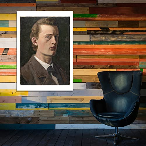 Affiche encadrée Edvard Munch Autoportrait grand format papier mat