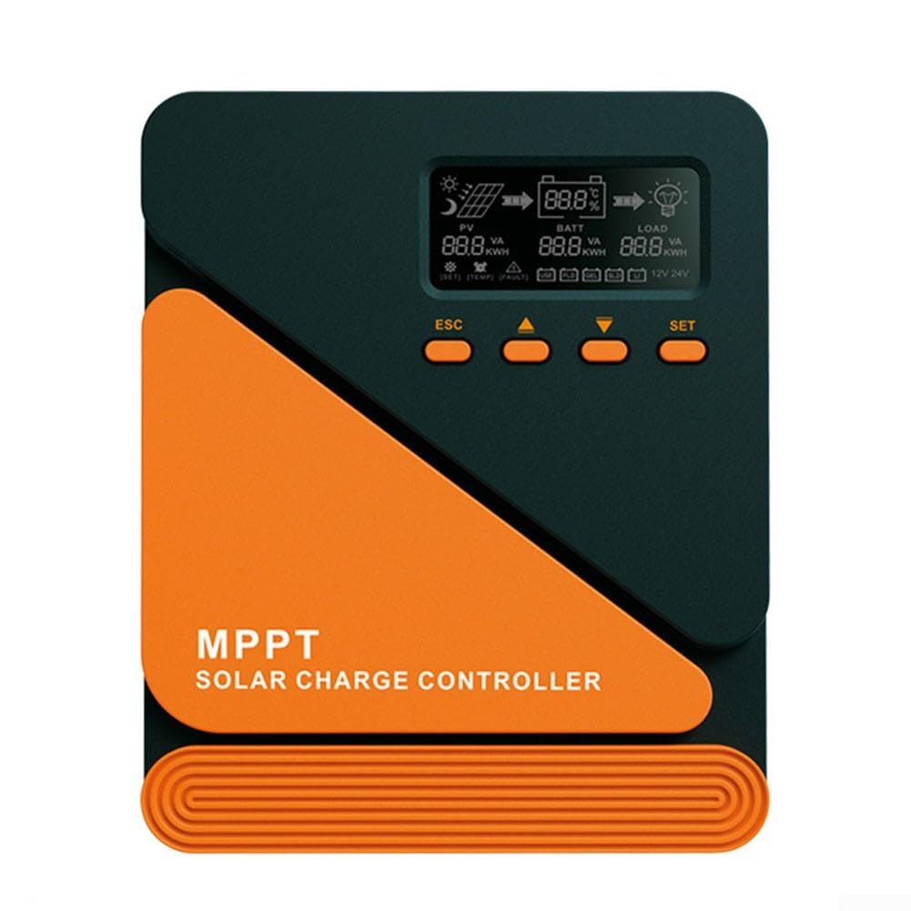 Smart MPPT Solarmodul-Controller, 12 V, 24 V, automatische Spannung für Lithium für AGM für Batterie, 4-stufiger Ladealgorithmus für Wohnmobil, Camper, 20 A (20 A)