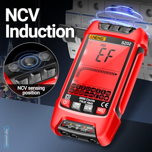 Image of ANENG SZ02 Multimeter,Digital Voltage Tester Meter,TRMS 9999 Counts Voltmeter Measures ac /dc Current,Voltage,NCV,Resistance,Continuity,Capacitance,Diodes,Auto-Ranging Ohm,Amp Electrical Tools