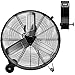 RELAX4LIFE Ventilateur de Sol Industrel Dia.60CM 350W 3 Vitesses, Ventilateur à Tambour 24 Pouces Mobile avec Poignée pour Magasin Garage Usine Cuisine Gym