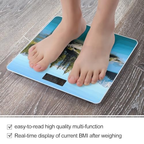 Báscula digital de baño con vidrio templado y pantalla grande miniatura 5